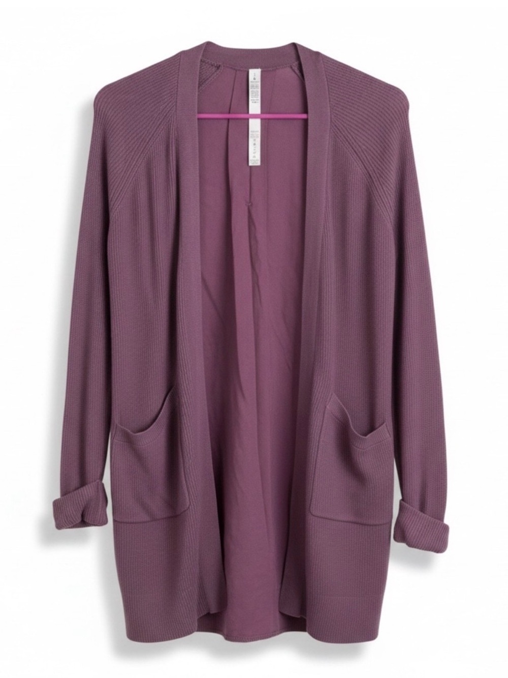 lululemon athletica Plum-Purple Open-Front Cardigan Size 2